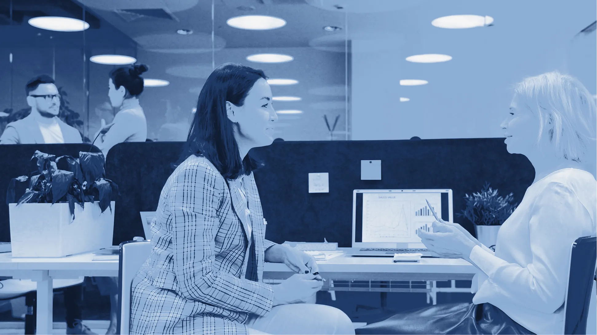 Scène de bureau lumineux